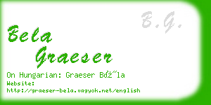 bela graeser business card